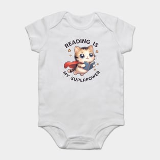 Reading is my super power Baby Bodysuit